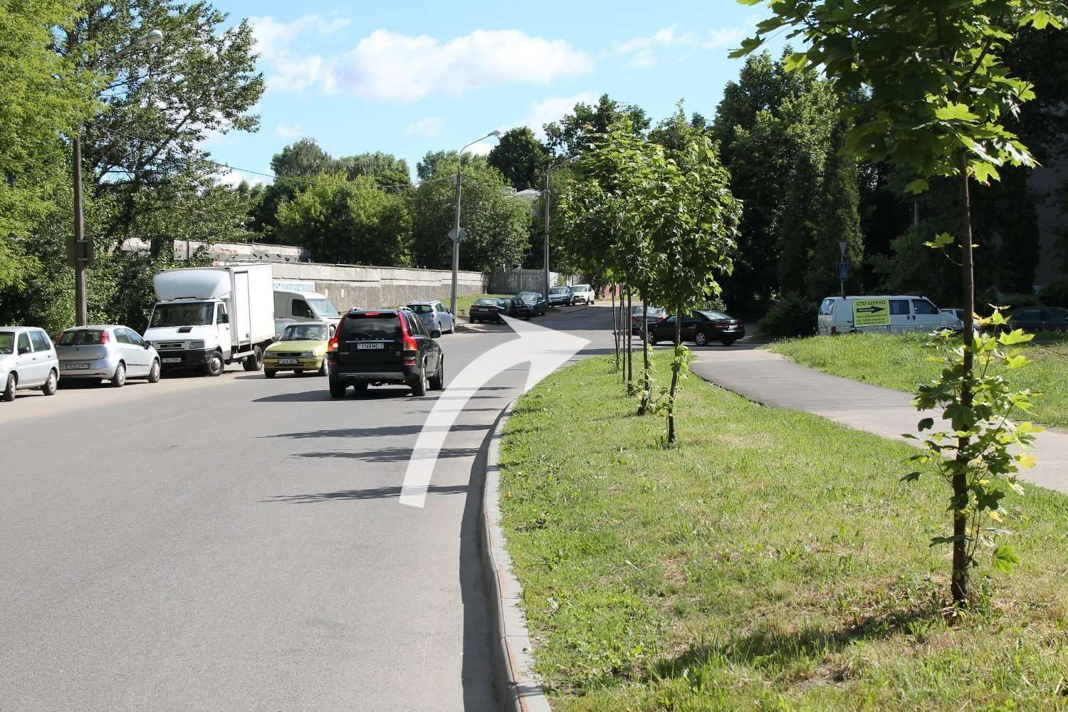 поворот направо